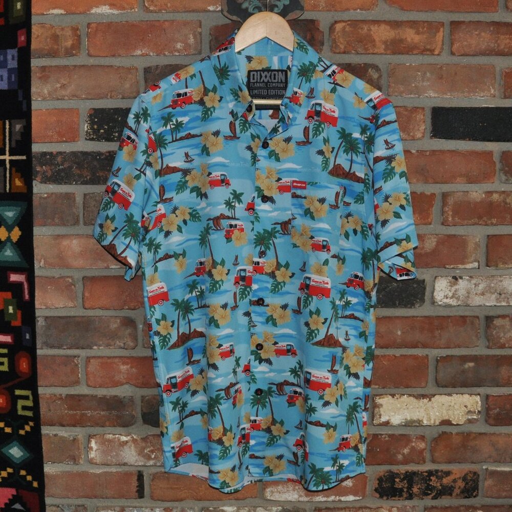 Dixxon Flannel Company Hawaiian Short Sleeve Shirt SNAP-ON LIMITED EDITION M